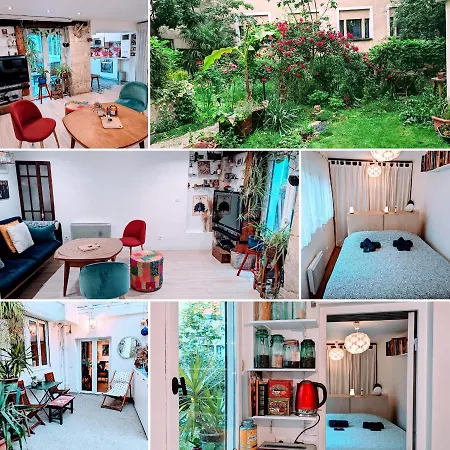 شقة ღ Le Jardin Parisien Calme Avec Terrasse Et Wifi ღ *